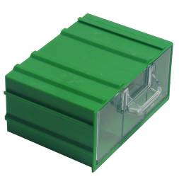 Контейнер (бокс) пластиковый для хранения мелочей К8-7, зеленый/прозрачный