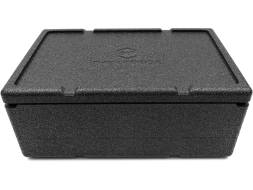 Термобокс пенополипропиленовый с крышкой STP PRO, 600х400х240 мм, 32 л, 55 кг/м3