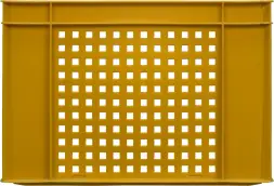 Ящик пластиковый перфорированный, 400x300x270 мм, 25 л, зеленый [303-1]