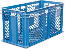 Ящик пластиковый перфорированный, 800x400x410 мм, 2.7 л, синий [316]