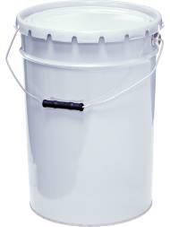 Ведро металлическое с внутренним покрытием, 25 л, крышка-корона, белый [2139]