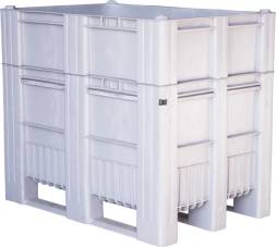 Крупногабаритный сплошной пластиковый контейнер на полозьях BoxPallet, 1200х800х1035 мм, серый [C-Box 1208 S (1035)]