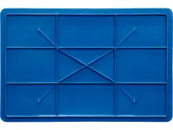 Ящик пластиковый сплошной, 600x400x410 мм, 84 л, синий [203-2]